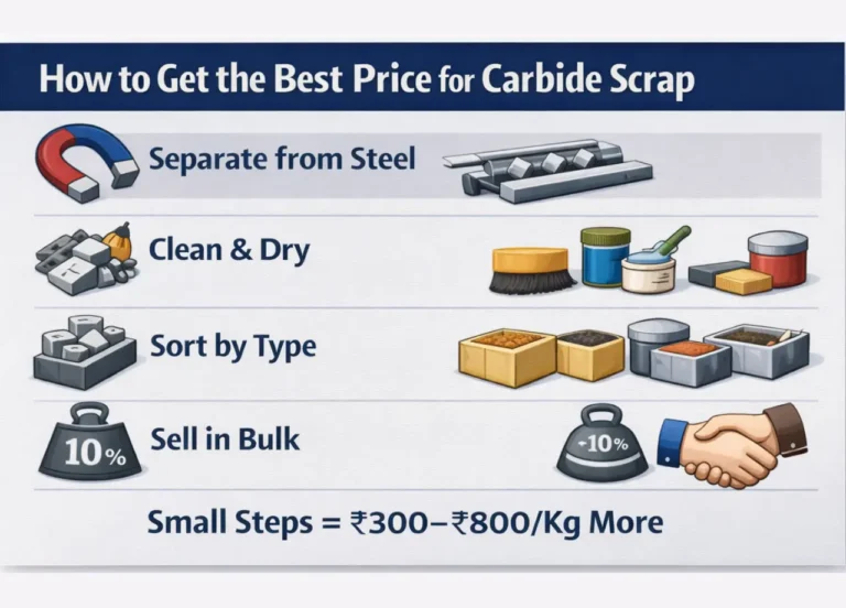 How to get the best price for tungsten carbide scrap by cleaning, sorting, and selling in bulk